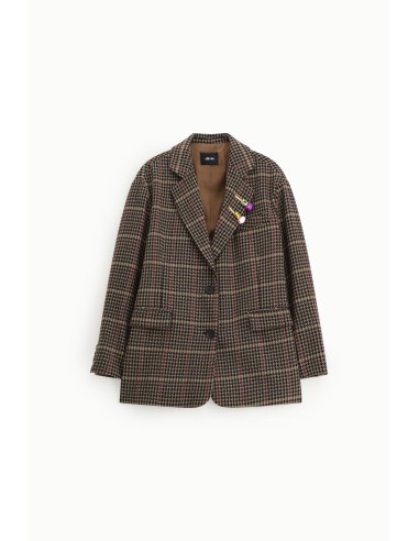 Geruite blazer met opgestikte zakken en knopen Dixie