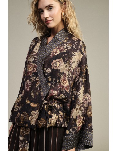 Dixie gebloemde blazer met wijde mouwen