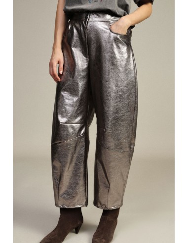 Dixie Palazzo-broek met metallic effect en hoge taille