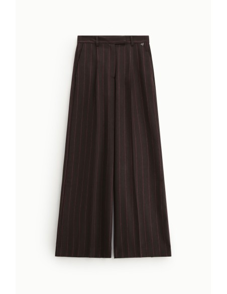Dixie Palazzo-broek met hoge taille en krijtstreep