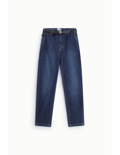 Tapered jeans met elastische tailleband, graag