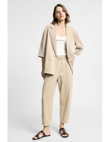 Cropped broek met elastische taille en zakken Please