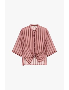 Gestreept shirt met frontknoop en driekwartmouwen Dixie 2