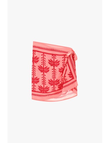 Korte wikkelrok met bloemenprint van Dixie
