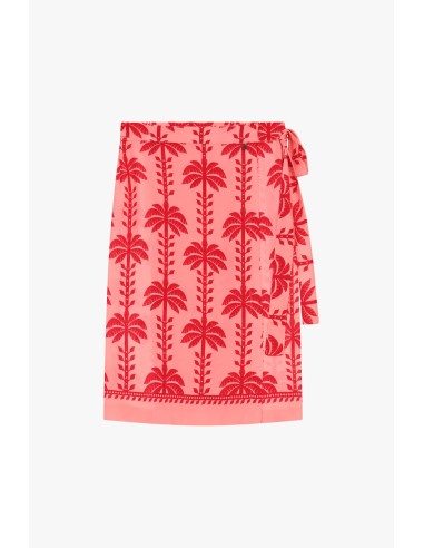 Korte rok met palmprint en zijwaartse knoop van Dixie