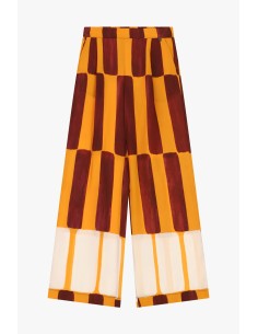 Dixie palazzo-broek met brede strepen en hoge taille 2