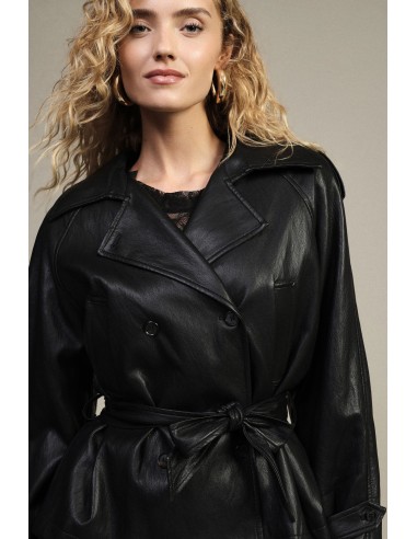Korte trenchcoat met ceintuur en revers Dixie