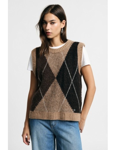 Trui met argylemotief en ronde hals Please