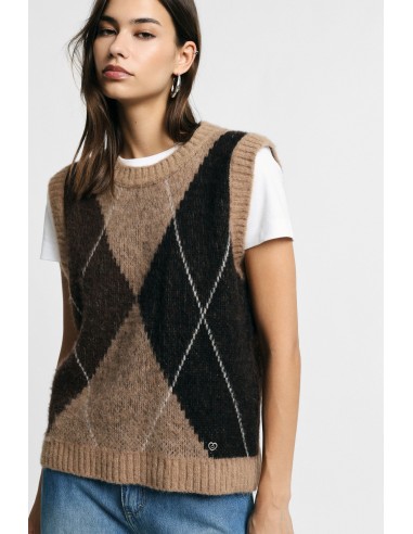 Trui met argylemotief en ronde hals Please