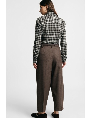 High-waisted palazzo broek met plooien aub