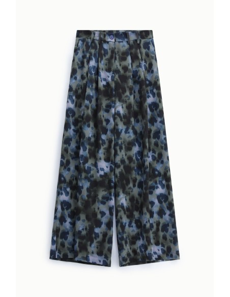 High-waist palazzobroek met luipaardprint alstublieft