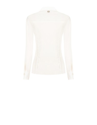 Getailleerde katoenen blouse met verborgen knoopsluiting Rinascimento
