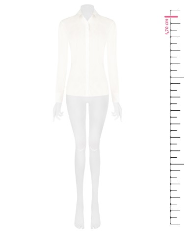 Getailleerde katoenen blouse met verborgen knoopsluiting Rinascimento