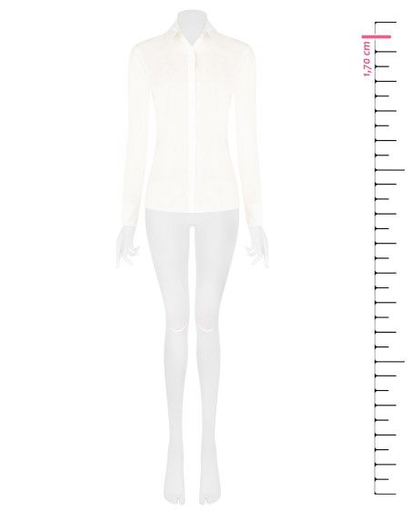 Getailleerde katoenen blouse met verborgen knoopsluiting Rinascimento