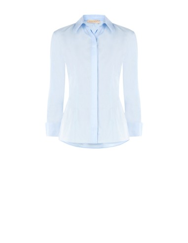 Getailleerde katoenen blouse met verborgen knoopsluiting Rinascimento