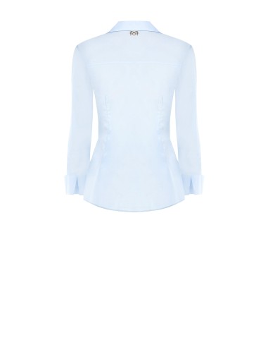 Getailleerde katoenen blouse met verborgen knoopsluiting Rinascimento
