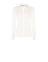 Getailleerde katoenen blouse met verborgen knoopsluiting Rinascimento