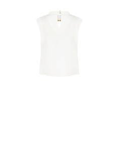 Mouwloze blouse met hoge hals en juweeldetail van Rinascimento 2
