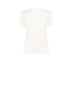 Regular T-shirt van katoenmix met luipaardprint en strasssteentjes Rinascimento 2