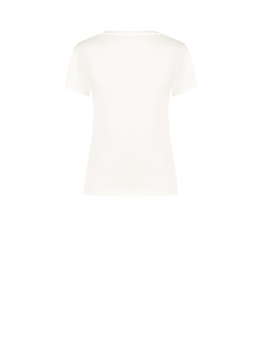 Regular T-shirt van katoenmix met luipaardprint en strasssteentjes Rinascimento