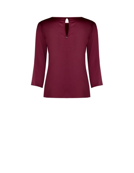 Vloeiende blouse met 3/4-mouwen van satijn Rinascimento