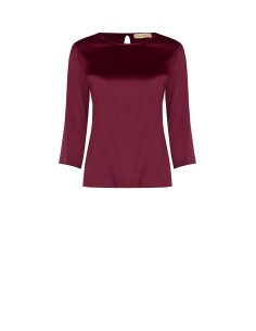 Vloeiende blouse met 3/4-mouwen van satijn Rinascimento