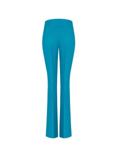 Rinascimento broek met wijde pijpen van technische stof en een tailleband 2