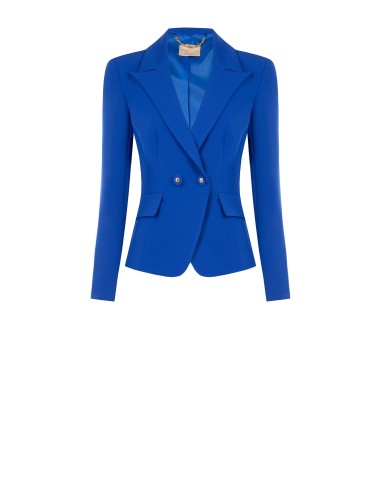 Korte getailleerde blazer van technische stof van Rinascimento