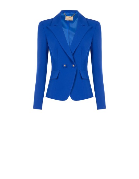 Korte getailleerde blazer van technische stof van Rinascimento