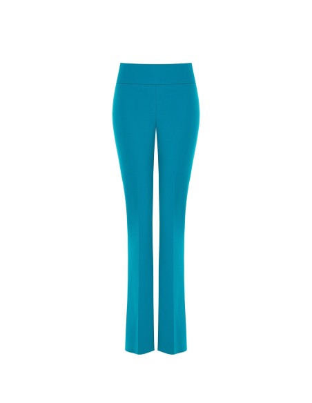 Uitlopende broek van scuba crêpe met tailleband van Rinascimento