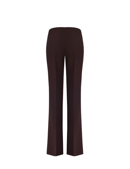 Rechte broek van scuba-crêpe met elastische taille – Rinascimento