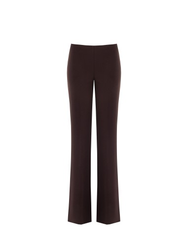 Rechte broek van scuba-crêpe met elastische taille – Rinascimento