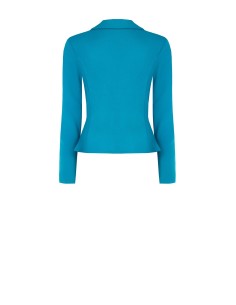 Getailleerde korte blazer met dubbele rij knopen van scuba-crêpe met bijpassende knopen van Rinascimento 2