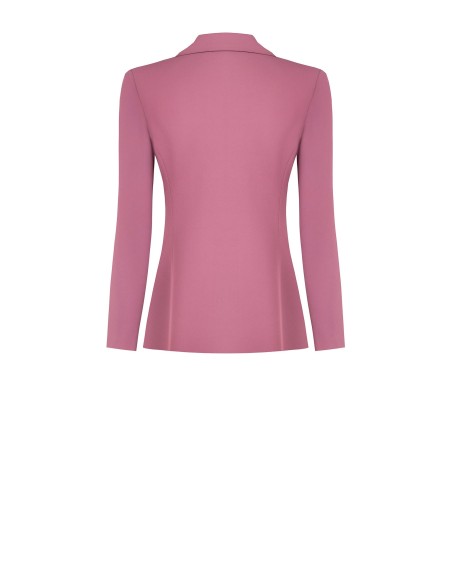 Getailleerde blazer van cadistof met ton-sur-ton metalen knopen – Rinascimento