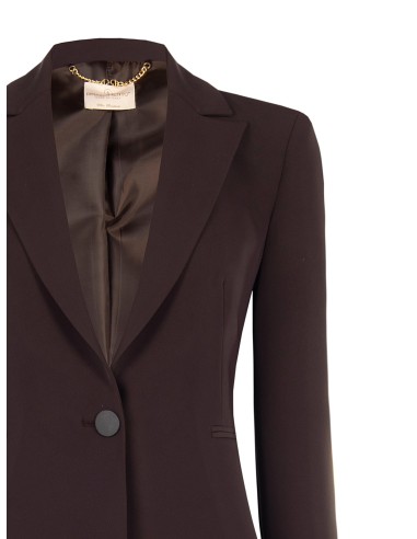 Getailleerde blazer van cadistof met een ton-sur-ton metalen knoop van Rinascimento