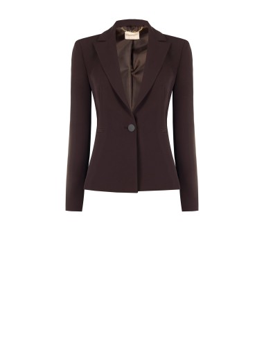Getailleerde blazer van cadistof met een ton-sur-ton metalen knoop van Rinascimento