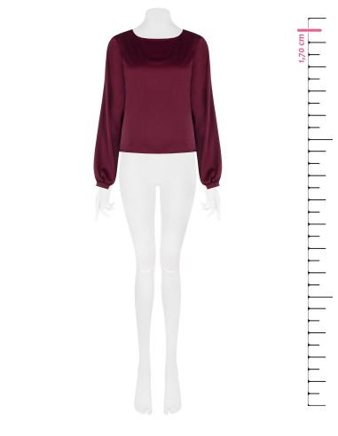 Vloeiende blouse met lange mouwen van satijn van Rinascimento