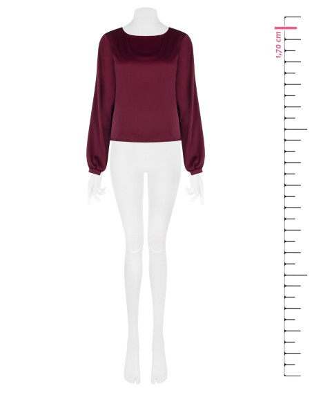 Vloeiende blouse met lange mouwen van satijn van Rinascimento