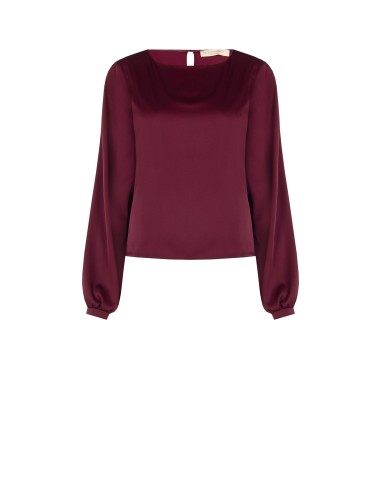 Vloeiende blouse met lange mouwen van satijn van Rinascimento
