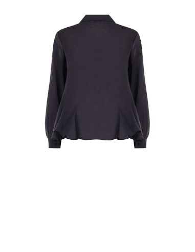 Vloeiende blouse van lyocell met volantzoom en verborgen knopen Rinascimento