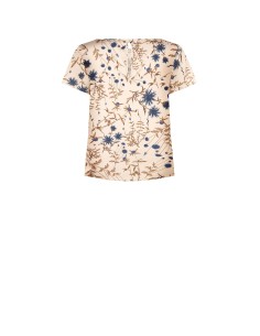 Ruime en soepel vallende satijnen blouse met bloemenprint van Rinascimento 2