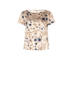Ruime en soepel vallende satijnen blouse met bloemenprint van Rinascimento