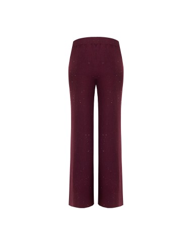 Wijde gebreide broek met pailletten van Rinascimento