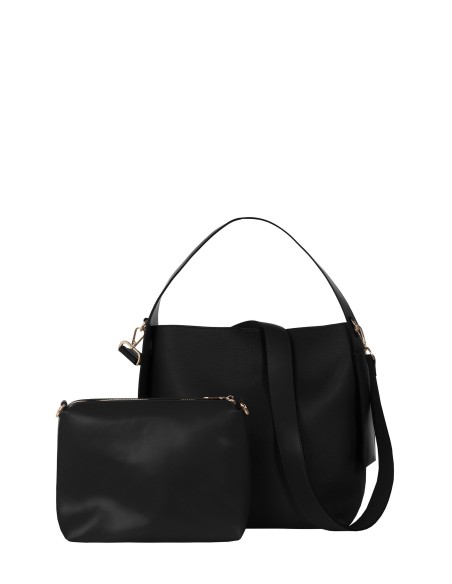 Maxi-handtas van imitatieleer met binnenpochette en afneembare schouderriem Rinascimento