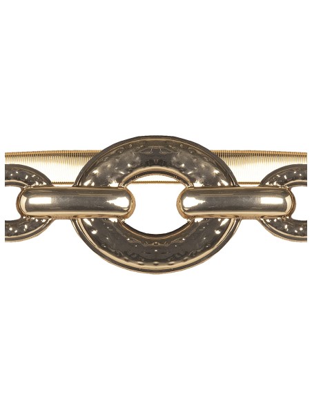 Elastische metalen riem met gehamerde gesp Rinascimento