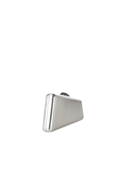 Trapeziumvormige harde tas van metallic kunstleer met kettingschouderband Rinascimento