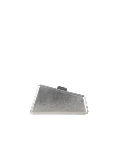 Trapeziumvormige harde tas van metallic kunstleer met kettingschouderband Rinascimento