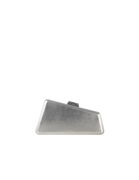 Trapeziumvormige harde tas van metallic kunstleer met kettingschouderband Rinascimento