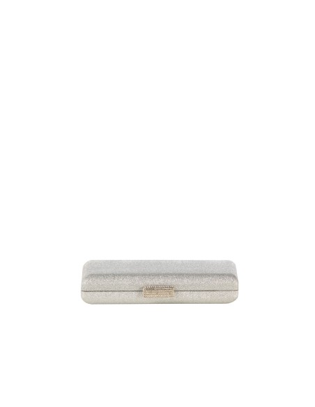 Harde glitterclutch met glittersluiting en kettingschouderband Rinascimento