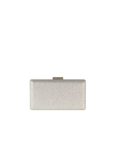 Harde glitterclutch met glittersluiting en kettingschouderband Rinascimento